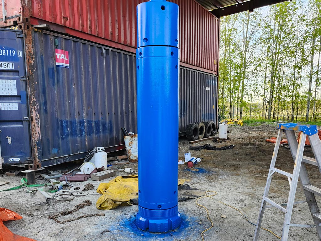 After media blasting and painting